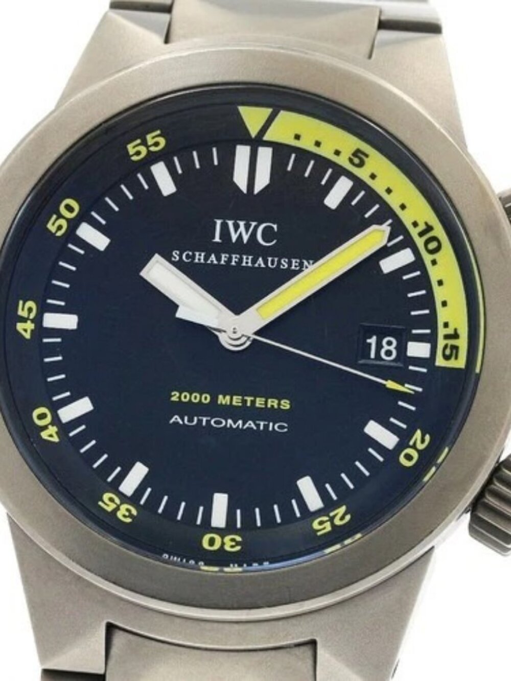 IWC SCHAFFHAUSEN Aquatimer Automatic 2000 IW353803 Date Black Dial Men's_962510
